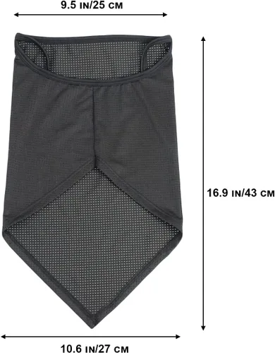 Miniatura 6 de Pasamontañas para el cuello con trabillas para las orejas, bufanda, bandana, protección solar UV, máscara facial para mujeres y hombres Negro