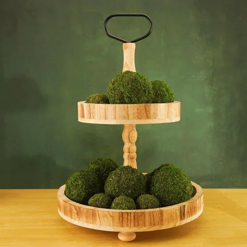 Miniatura 7 de Juego de bolas de musgo decorativas, bolas de musgo falsas para rellenos de cuencos, decoración de centro de mesa, decoración del hogar, relleno