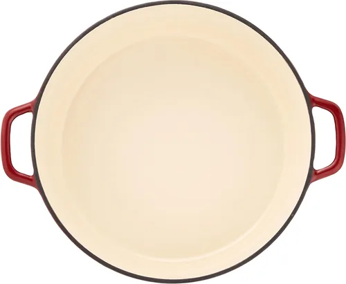 Miniatura 3 de Cuisinart Chef's Classic - Olla de hierro fundido esmaltado, tapa redonda (Rojo cardenal, 7 cuartos de galón)