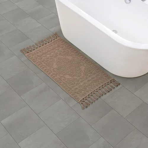 Miniatura 54 de French Connection Nellore Alfombras de Baño, Tapetes de Baño Tejidos y con Cuentas, Tapetes de Baño Duraderos y Gruesos para Baño y Alfombras