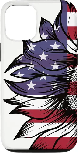 Miniatura 27 de Funda patriótica para iPhone 13 Pro Max USA 4 de julio con diseño de girasol