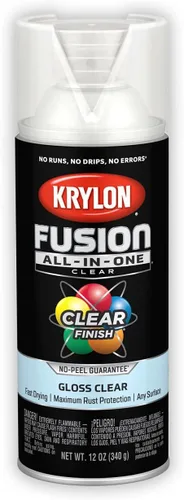 Miniatura 221 de Krylon Fusion - Pintura en aerosol adhesiva todo en uno para uso en interiores y exteriores, 12 onzas, aluminio