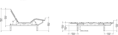 Miniatura 3 de Stratiform Cosmo Sydney - Base de cama ajustable Diseño minimalista, eficiencia de espacio, comodidad ergonómica, bloqueo infantil