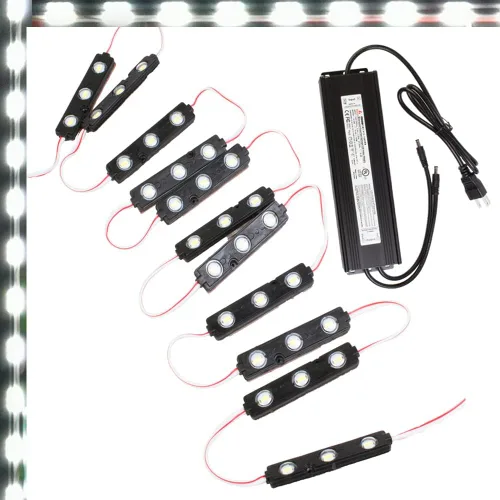 Miniatura 11 de Storefront Window LED Light Black Shell Pure White 5630 Módulo de inyección con UL 12 V AC Power Package (30 pies)