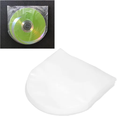 Miniatura 2 de Bolsa de protección de disco CD y DVD, fundas interiores de plástico transparente para CD y DVD de 5 pulgadas Mini cubierta de almacenamiento