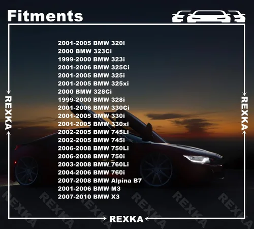 Miniatura 3 de Rexka 20 piezas de ojales interiores para BMW 51-45-8-266-814 51458266814 E46 E65 E66 E83N