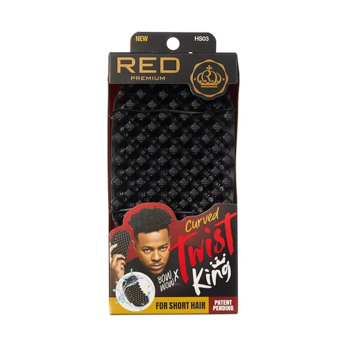 Red by Kiss Bow Wow X Twist King Lujo Estilista de Twist Lavable, Duradero, Sin Migajas, Cepillo de Twist para Afro y Rizado (Curvado y Denso)