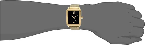Miniatura 2 de GUESS Rectangular Stainless Steel Mesh Bracelet Watch Genuine Diamond Dial