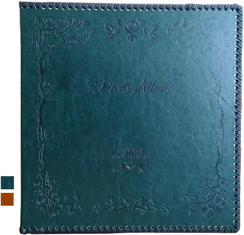 Miniatura 9 de Álbum de fotos Totocan con páginas autoadhesivas, gran álbum de fotos magnético autoadhesivo con cubierta de piel de estilo vintage, álbumes DIY