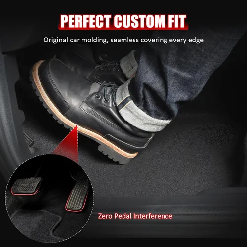 Miniatura 2 de IKON MOTORSPORTS - Alfombrillas compatibles con Benz W211 2003-2009, E-Class 4Dr Factory Fitment, alfombrillas delanteras y traseras de nailon