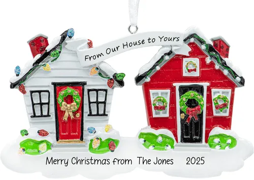 Miniatura 12 de Adorno de Navidad personalizado para casa de playa 2026 Casa de vacaciones de verano con arena para árbol de Navidad Nueva casa de playa