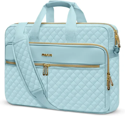 Miniatura 11 de MOSISO Bolsa para laptop de 13-13.3 pulgadas, maletín para mujeres y hombres, bolsa mensajera acolchada cuadrada para computadora de 14 pulgadas