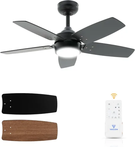 Miniatura 13 de Ventilador de techo de 36 pulgadas para habitación pequeña: Ventiladores de techo modernos con control remoto de luz - Motor CC silencioso