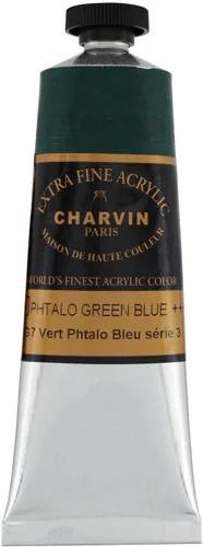 Miniatura 42 de Charvin Pintura acrílica profesional extrafina – verde absenta, tubo de 2.1 fl oz, pigmentos de triple fresado, resistente a la luz, pinturas