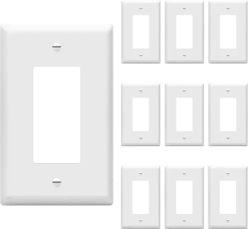 Miniatura 29 de ENERLITES - Placas decorativas de pared para interruptor de luz o toma de corriente, acabado brillante, tamaño intermedio, 2 bandas, 4.88 x 4.92