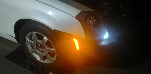 Miniatura 9 de iJDMTOY Kit de luz de marcador frontal LED ámbar con lente transparente compatible con Cadillac CTS 2003-07, alimentado por LED 30-SMD, reemplaza