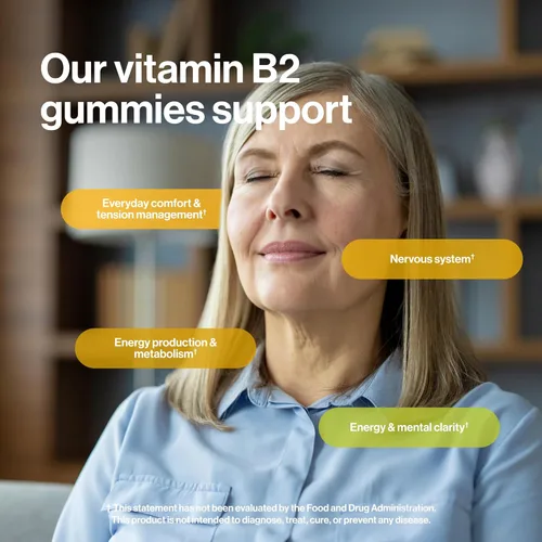 Miniatura 4 de kindnature Vitamina B2 Riboflavina 400 mg y gomitas de potasio para adultos y niños - Suplemento de potasio 500 mg y riboflavina 400 mg gomitas