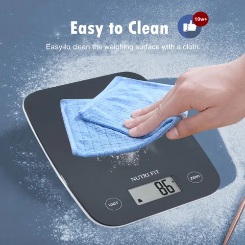 Miniatura 6 de NUTRI FIT Báscula digital de alimentos, báscula de cocina de 11 libras de peso digital, báscula de cocina para alimentos y gramos, 4