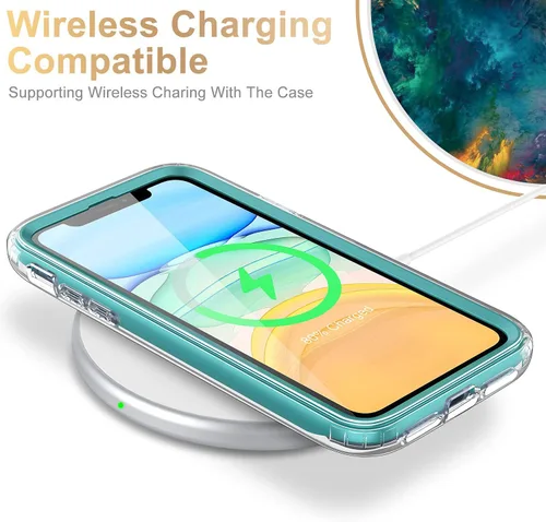 Miniatura 3 de ESDOT - Funda para iPhone 11 Pro Max, con protector de pantalla integrado, funda de grado militar con diseño de moda para mujeres y niñas, funda