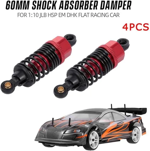 Miniatura 5 de Amortiguador de amortiguadores de choques RC rellenos de aceite de aluminio para Tamiya TT01 Mf-01x 1/10 RC Car Upgrade Parts 4 unids/set (verde)