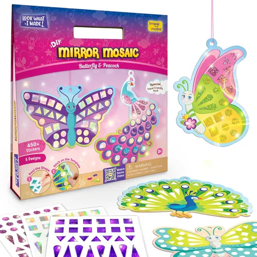 Miniatura 14 de Imagimake Mosaico de espejo - Princesa y unicornio 10 plantillas, más de 950 calcomanías Juego de arte de puntos de bricolaje Kits