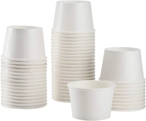 Karat [227 ml - 1000 uds] Tazas de helado de papel y cuencos de sopa para alimentos calientes/fríos - Ideal para sopa, helado, yogur y aperitivos -