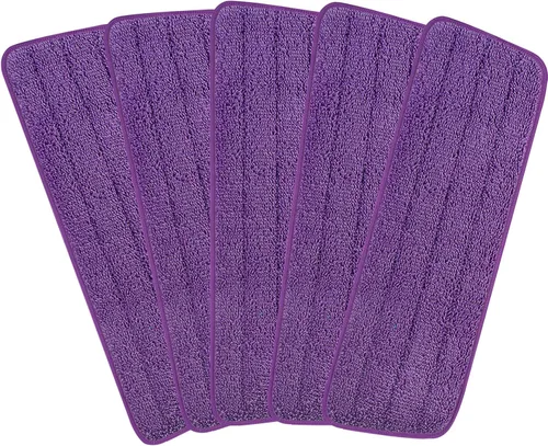 Miniatura 11 de Paquete de 10 almohadillas reutilizables de 16.5 pulgadas, cabezales de repuesto de trapeador de microfibra para mopas húmedas y secas, compatibles