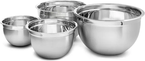 Miniatura 13 de Ybmhome Recipiente de mezcla de acero inoxidable de calidad profesional profunda para servir, mezclar, cocer y hornear (2.84 L)