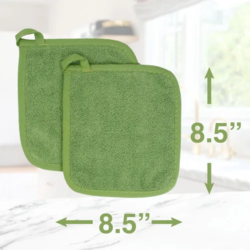 Miniatura 7 de Ritz - Agarradera de rizo y almohadilla resistente al calor, duradero, 100% algodón, diseño ergonómico para un agarre óptimo, fácil cuidado, lavable