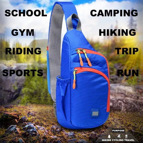 Miniatura 8 de Peicees Mochila pequeña tipo bandolera impermeable unisex bolsa de hombro cruzada en el pecho
