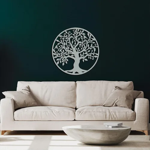 Miniatura 2 de DEKADRON Metal Wall Art - Silver Grey Tree of Life - Metal Family Tree - Metal Wall Silhouette, Metal Wall Decor, Home Office Decoration Bedroom