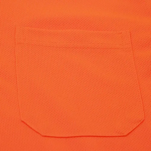 Miniatura 4 de JORESTECH Camiseta de trabajo de manga corta naranja o amarilla de alta visibilidad con bolsillo en el pecho, tela que absorbe la humedad