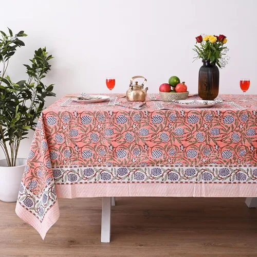 Miniatura 30 de Funda de mesa impresa a mano con diseño exquisito, tela de algodón premium, perfecta para comedor y decoración, mantel de mesa