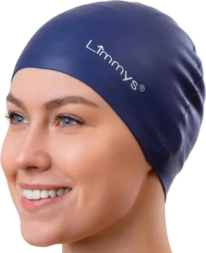 Miniatura 13 de Limmys Gorro de natación unisex para hombre y mujer, gorro de natación 100% silicona para mujer, de calidad premium, elástico y cómodo, disponible