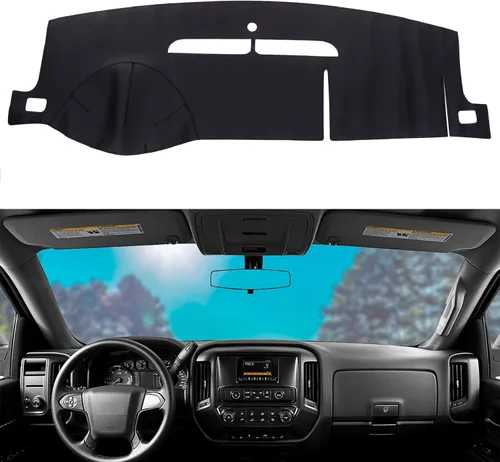 Miniatura 14 de Funda de cuero para salpicadero, protección solar compatible con Chevy Tahoe Suburban Denali Avalanche GMC Yukon/XL, Chevy Silverado Sierra 07-14