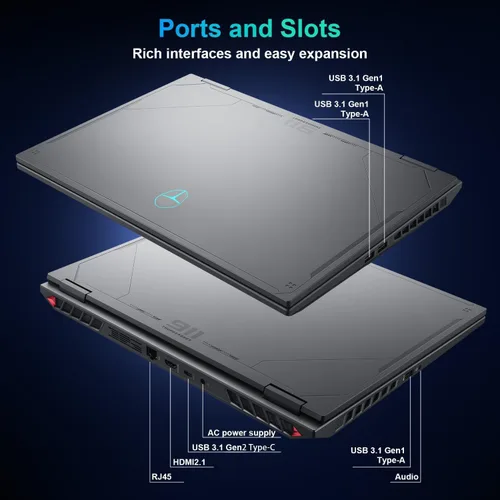 Miniatura 7 de Thunderobot Radiant 16 i9 5060 2.5K Laptop para Juegos, Pantalla de 16" QHD+ hasta 300Hz 2.5K, Core i9-14900HX, GeForce RTX 5060, 32GB DDR5 RAM, SSD