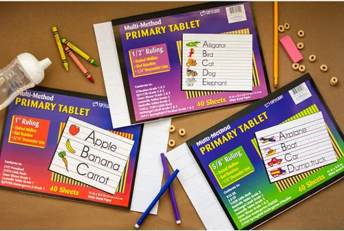 Miniatura 4 de Top Flight Multi-Method bloc de hojas para niños de nivel primario, regla de 1 pulgada, papel bond, 11 x 8.5 pulgadas, 40 hojas (56415)