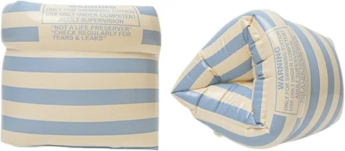 Flotadores de brazo para niños y adultos – Flotadores de brazo de piscina a rayas vintage Flotadores inflables Flotadores de PVC Flotador de brazo