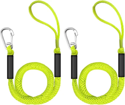 Miniatura 31 de Líneas de muelle elásticas para barcos de 4 pies, cuerda de ancla elástica resistente con ganchos, líneas de muelle seguras, amarres para jet ski