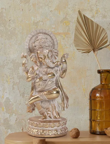 Miniatura 5 de Suoedd Estatuas de Lord Ganesha Elefante hindú Estatua de Dios Estatua de Dios de Ganesh Indio Ganesh Buda, Escultura de resina hecha a mano