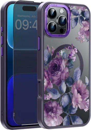 Miniatura 19 de Goodon Funda para iPhone 17 Pro con protector de pantalla de privacidad, compatible con Magsafe, a prueba de golpes, translúcida mate, bonita funda
