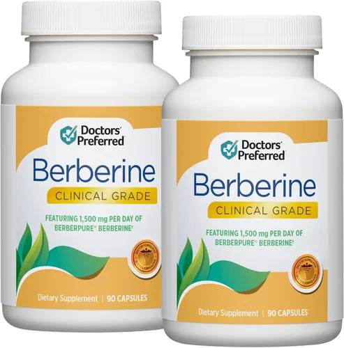 Suplemento clínico de Berberina DOCTORS' PREFERRED - Formulado por médicos | 1500 mg por porción diaria | 180 unidades