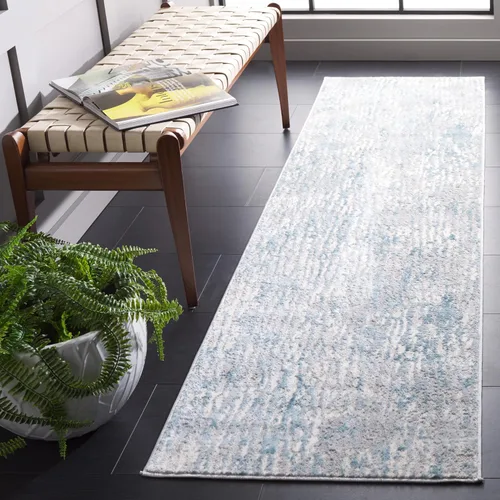 Miniatura 11 de SAFAVIEH Lagoon Collection - Alfombra de pasillo, 2 pies 2 pulgadas x 8 pies, beige y gris, diseño abstracto moderno, no desprende pelusa y de fácil