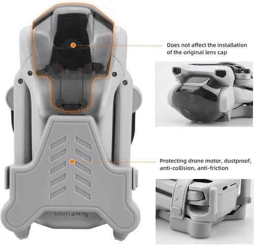 Miniatura 4 de HeiyRC Soporte de hélice Mini 3/Mini 3 Pro, protector de correa de protección estabilizador para DJI Mini 3 Series RC Drone Accesorios (gris)