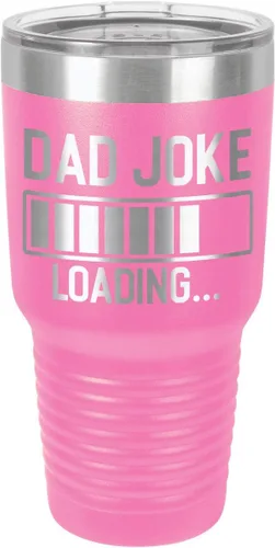 Miniatura 13 de Dad Joke Loading Maroon - Vaso de bebida de 30 onzas con popote y tapa superior deslizante Taza de viaje grabada con láser Comparar con Yeti