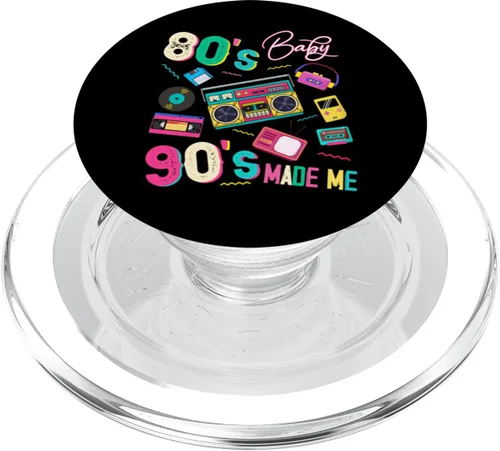 Miniatura 8 de Vintage 80's Baby 90's Made Me Retro 1980s Nostalgia 1990s PopSockets Standard PopGrip