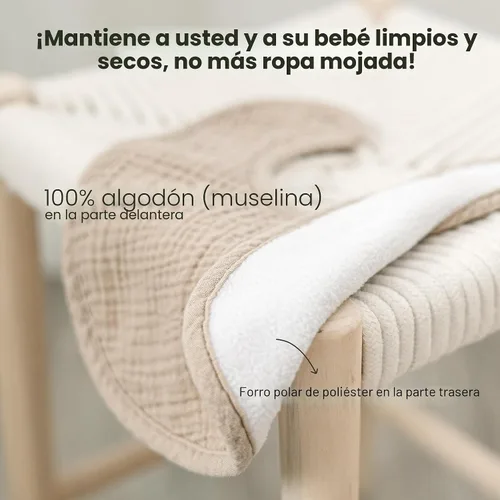 Miniatura 3 de Konssy - Paquete de 10 baberos de muselina para bebé, baberos de bandana de algodón suave para babeo y dentición, colores sólidos unisex para niños