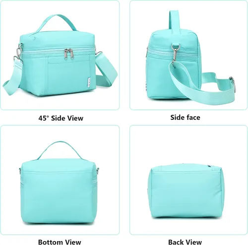 Miniatura 5 de NOL Natural Organic Lifestyle - Bolsas de almuerzo aisladas para mujer, bolsa enfriadora, ligera, de nailon, impermeable, lonchera para el trabajo