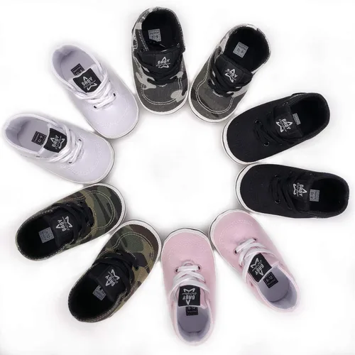 Miniatura 3 de GAISUMMI Unisex Baby Girls Boys Shoes Infant Canvas Sneakers Anti-Slip Rubber Sole Newborn Crib Shoes Toddler Outdoor Athletic First Walkers