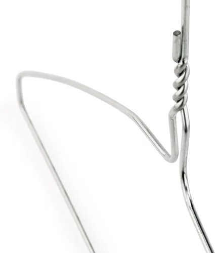 Miniatura 3 de HANGERWORLD Perchas de alambre de metal plateado de 16 pulgadas de calibre 13 para ropa (10 unidades)